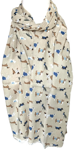 Dog scarf beige greyhound - dog,