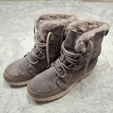 Sorel Womens Grey Suede Lace