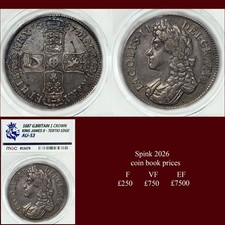 King James the II 1687 silver