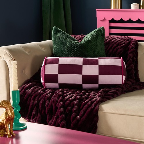 Ohs checkerboard print bolster - checkerboard,