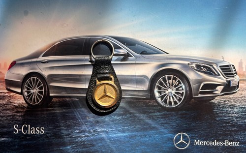 Vintage mercedes benz keyring - mercedes,