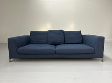 B&B Italia "Ray" 3-Seat Sofa - In Blue Fabric
