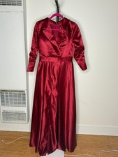 NWT RED Heavy Satin Collared