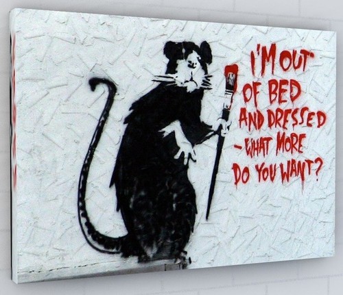 Banksy rat out bed - banksy,