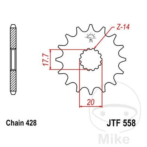 Sprocket for yamaha tdr 125 - for,