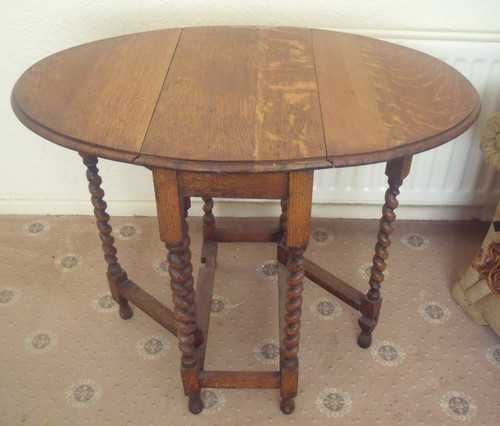 Drop leaf barley twist table - twist,