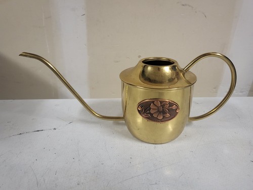 Vintage brass watering can - brass,