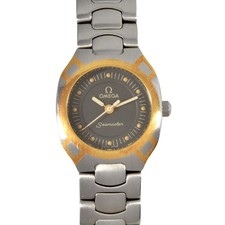 OMEGA 796.1022 Seamaster Polaris Watch Quartz Grey Dial YG x SS Ladies