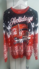 Coca-Cola 'holidays are coming' Mens Christmas Jumper Size XL, BNWOT