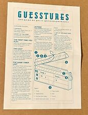 Guesstures Vintage Family Board Game 1999 Charades Game. RULES INSTRUCTIONS.