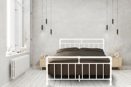5ft king size white metal - 5ft,