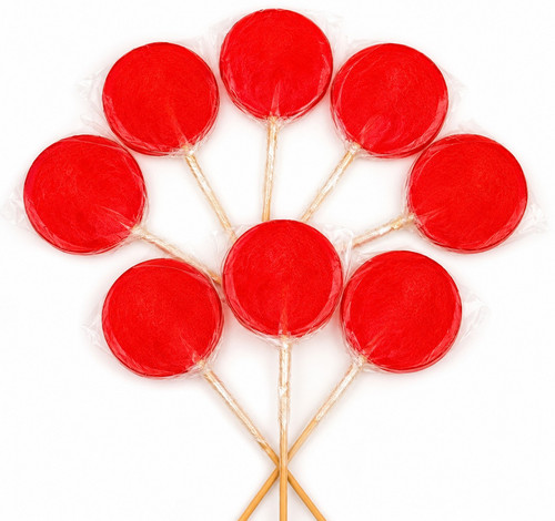 Large red round - round, lollies