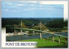 Postcard Pont de Brotonne River Seine D490 French Bridge Normandy France