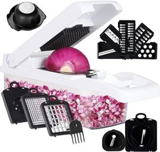 Vegetable Chopper Slicer Dicer - 12-in-1 Fruits Cutter Mandoline Slicer Food