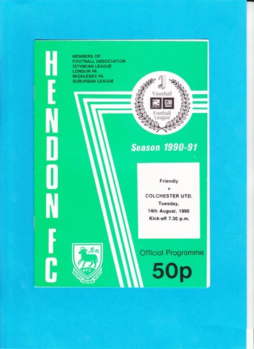 Hendon colchester united - hendon, v