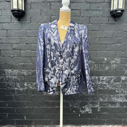 Basler navy camo print silk - navy,
