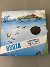 HISIN Aquarium/ Pond Air Stone #BS014 With Suction Cups 4” Diameter 3/4” High