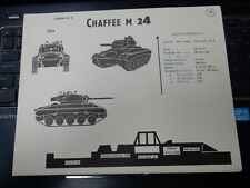 COLD WAR  TANK PROFILES SILHOUETTE  RECOGNITION CARD  27 X 21 CM  CHAFFEE M24 