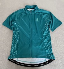 BOARDMAN CYCLING JERSEY TOP SZ 12 WOMENS FULL ZIP GREEN POCKET SEE DETAILS