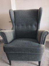 Ikea STRANDMON Wing chair, Tallmyra dark green Armchair. Used.