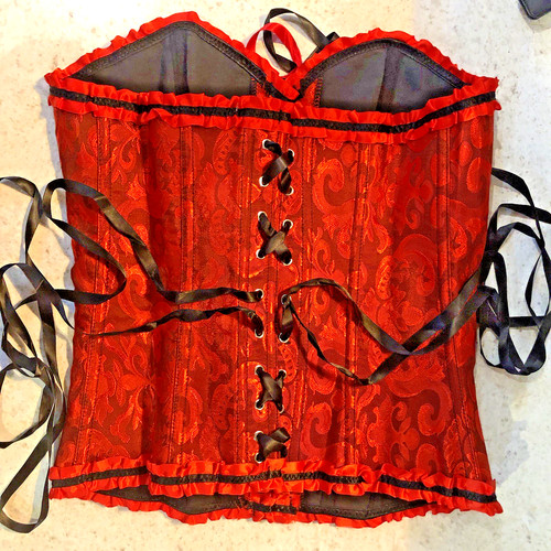 Lace basque sexy - lace, up