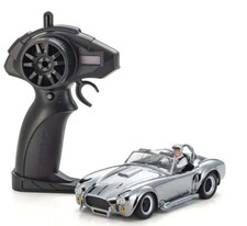 RC Car Kyosho Mini Z First  1:28 scale Chrome AC Cobra with controller & Cones