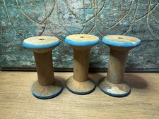3 Vintage Wooden Industrial