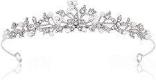 Rhinestone Pearl Tiaras and