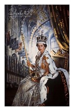 Queen Elizabeth II Signed A4