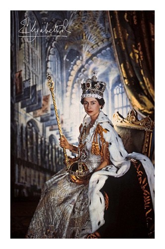 Queen elizabeth signed a4 - queen, ii