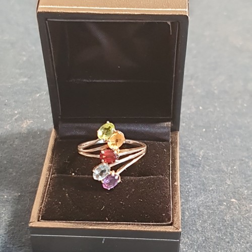 Multi coloured gem statement - multi,
