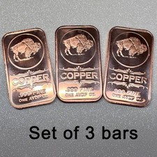 1 oz Buffalo Nickel Copper Bar