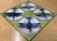 Zylmex 4 Mini die Cast Metal WW2 Plane Collection with Airfield 1992 Vintage P40