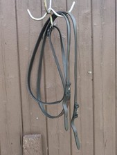English Leather Half Rubber Reins  - Brown, Full  *Free Postage*
