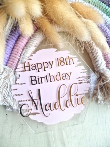 Personalized acrylic cake - acrylic,