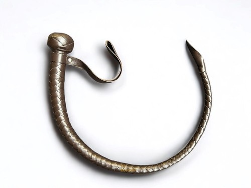 Handcrafted leather snake whip - snake,