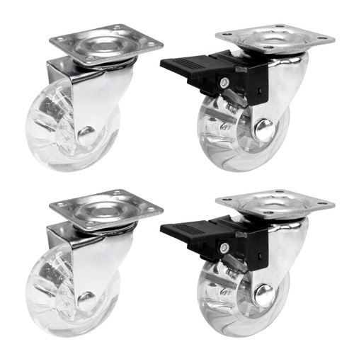 Furniture castor set with - castor, 4-set