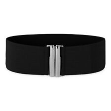 3 Inches Wide Vertical Clasp Cinch Buckle Elastic Waspie Waist Belt