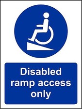 Disabled ramp access only