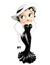 Large betty boop black glitter - large,