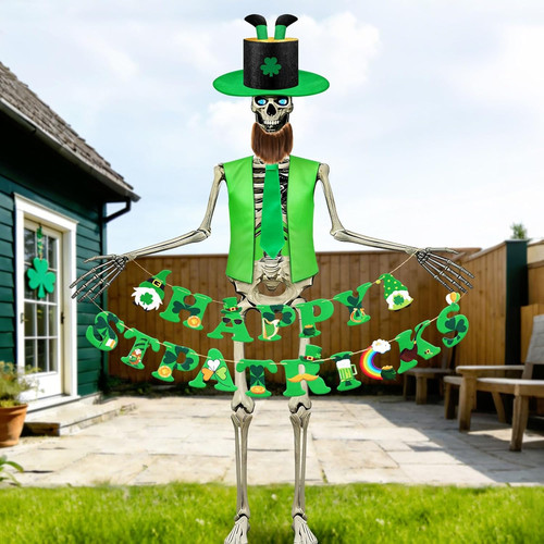 Skeleton patricks day - ft,