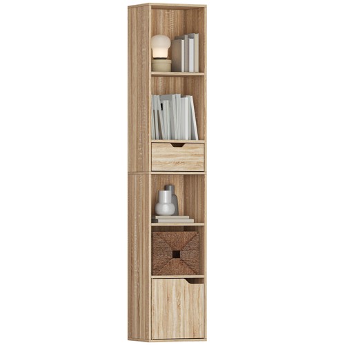 Homcom narrow bookshelf with - homcom,