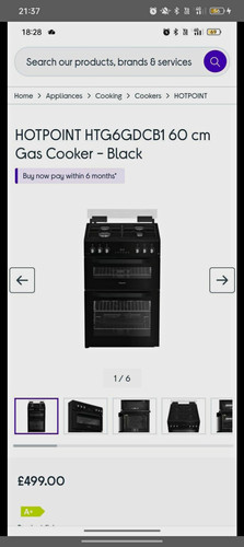 Hotpoint htg6gdcb1 60cm - htg6gdcb1,
