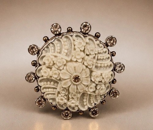 New ivory floral medallion - floral,
