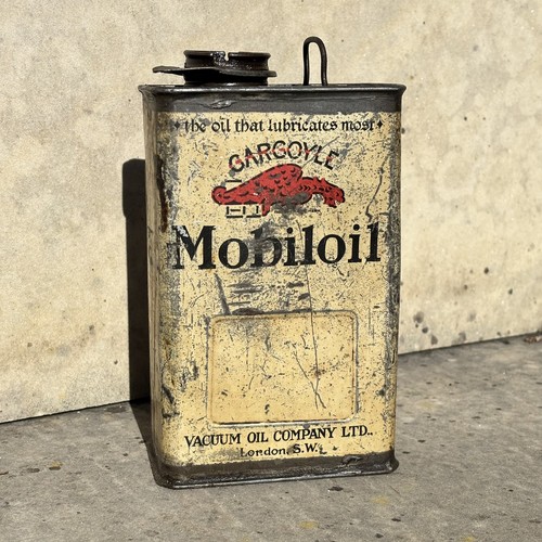 Vintage mobiloil oil can - mobiloil,
