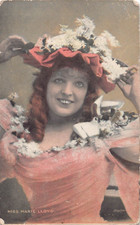 POSTCARD - EDWARDIAN ACTRESS - MISS MARIE LLOYDS - HAND TINTED - MILLAR & LANG
