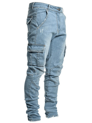 Mens ripped jeans stretch - ripped,