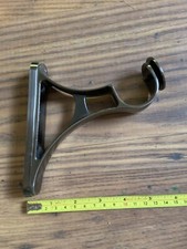 Curtain pole bracket.  Brushed chrome Finish.  New but Unboxed.