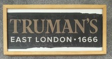 Vintage Collector's Beer Bar Runner Mat Framed TRUMAN’S East London 49cmx18cm