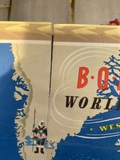 original boac travel poster world air routes